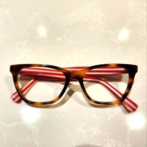 RALPH LAUREN RA7077 Tortoise Shell Candy Cane Stripe Eyeglasses Frame 51-16-140
